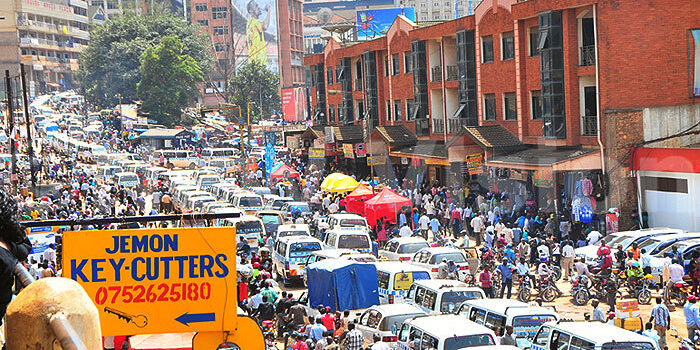 Traffic jam in Kampala